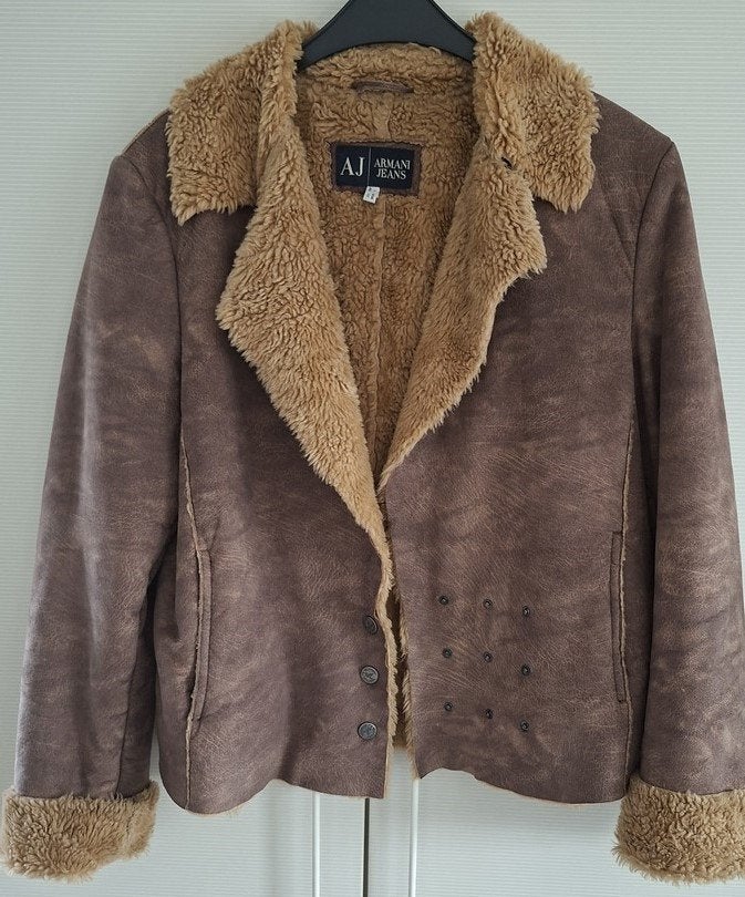 ARMANI jas van imitatiebont (40-42 max), Bruin, Verzenden, Zo goed als nieuw, Armani