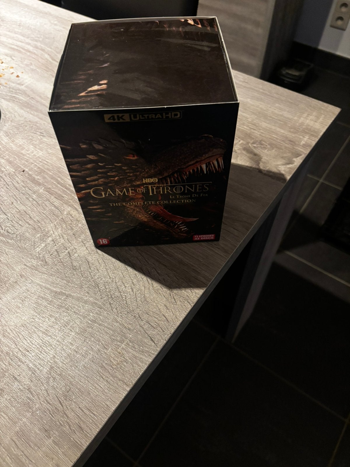 4K ultra HD game of thrones seizoen 1-8, Cd's en Dvd's, Ophalen, Zo goed als nieuw, Nederlands, Nederlands