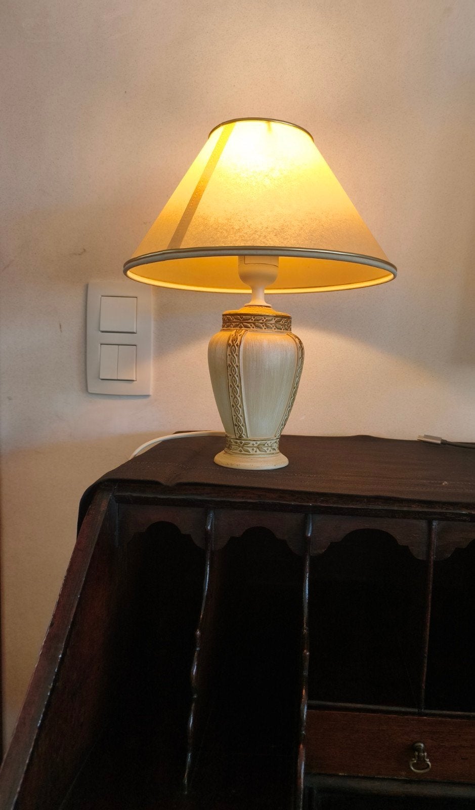 Prachtige Vintage Tafellamp – Hollywood Regency Stijl, Antiek en Kunst, Ophalen