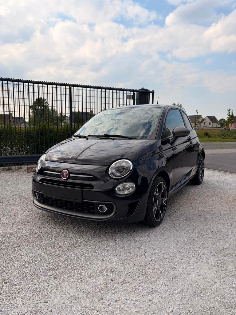 Fiat 500, Multifunctioneel stuurwiel, Zwart, Leder, Handgeschakeld