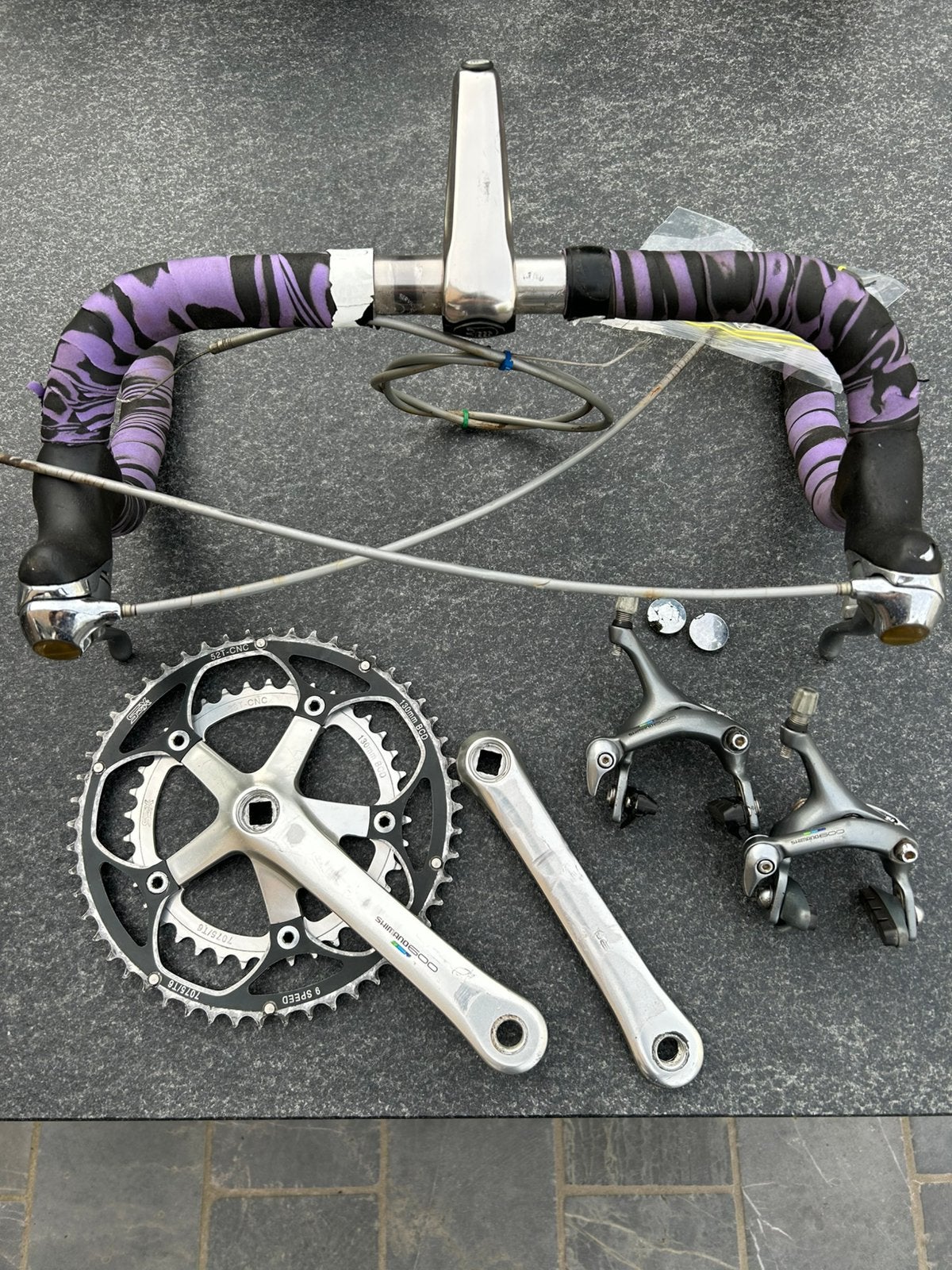 Shimano 600 tricolor onderdelen, Fietsen en Brommers, Ophalen, Gebruikt, Stuur