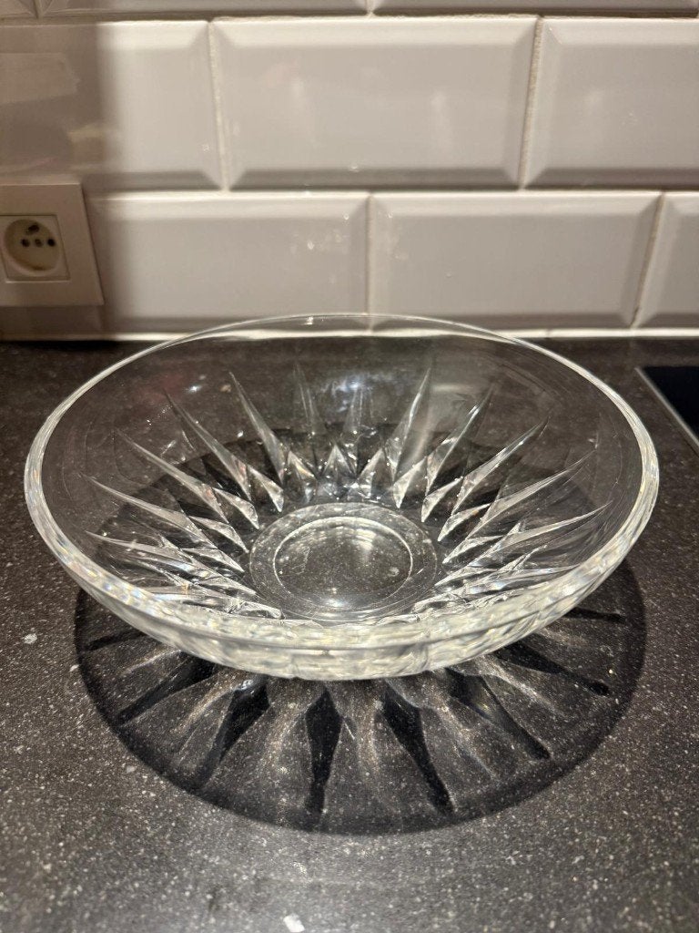 Prachtige Kristallen Schaal - Val Saint-Lambert  (Ø 23 cm), Antiek en Kunst, Ophalen
