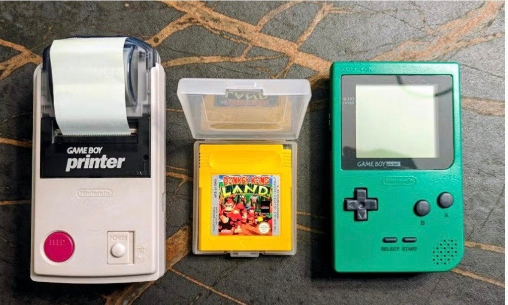 Nintendo gameboy pocket + imprimante printer + donkey kong, Games en Spelcomputers, Ophalen of Verzenden, Gebruikt, Game Boy Pocket