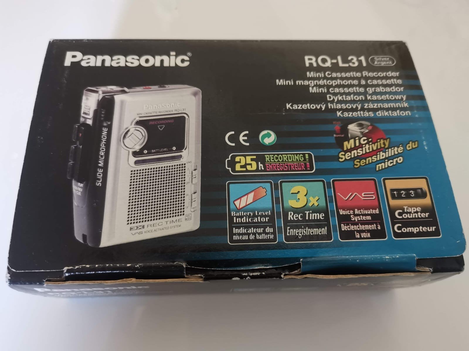 Panasonic RQ-L31 dictaphone enregistreur audio casettes, TV, Hi-fi & Vidéo, Enregistreurs audio, Enlèvement ou Envoi