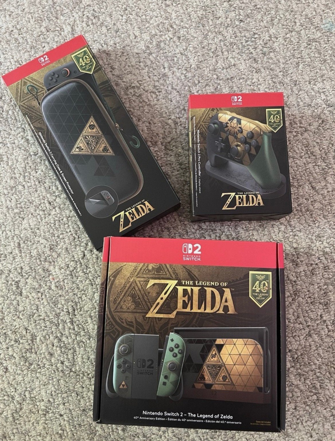 SWITCH 2 ZELDA 40 ANS  PACK COLLECTOR 3 PIÈCES, Enlèvement