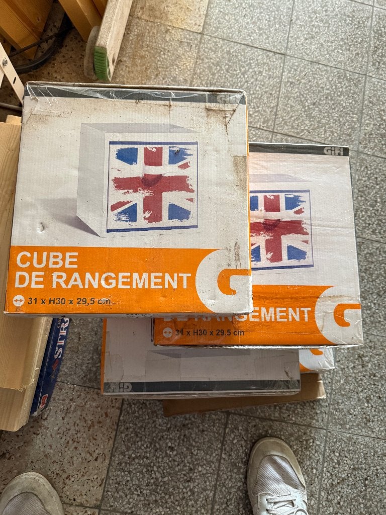 4 cubes de rangement en bois (blanc), Enlèvement ou Envoi, Neuf, Meuble ou Kitchenette