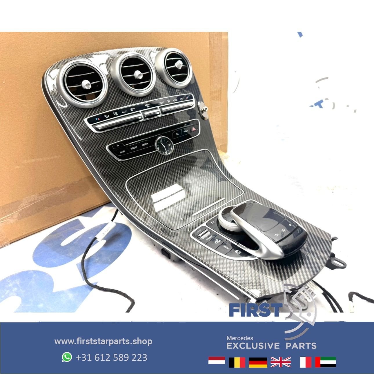 W205 W253 C63 GLC63 AMG CARBON MIDDENCONSOLE C63s GLC63s ori, Utilisé, -, -, Enlèvement ou Envoi