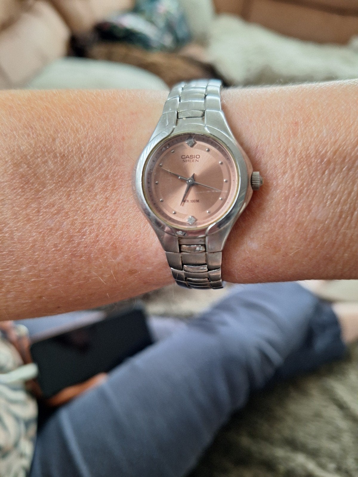 Casio sheen dameshorloge, Montre-bracelet, Autres marques, Enlèvement ou Envoi, Acier