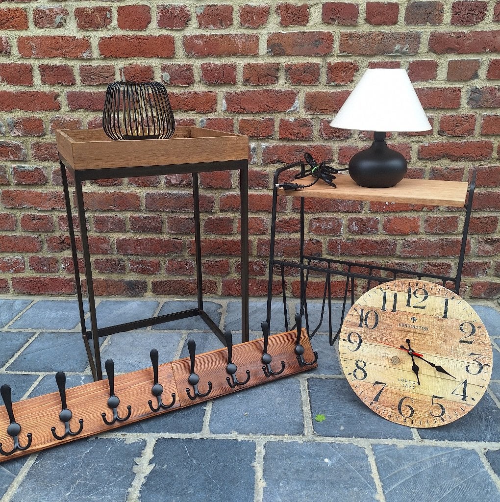 Modern landelijke decoratie zwart - hout, Enlèvement, Utilisé, Multicolore, Autres matériaux