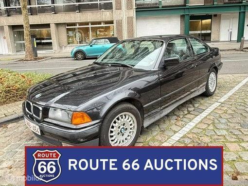 BMW 320i Coupe | 1994 | Route 66 Auctions, Zwart, Bedrijf, Handgeschakeld, Overige carrosserie