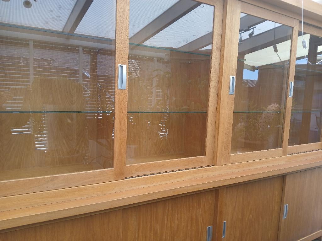 Eiken kast, Huis en Inrichting, Kasten | Buffetkasten, Ophalen, Gebruikt, 200 cm of meer, Eikenhout