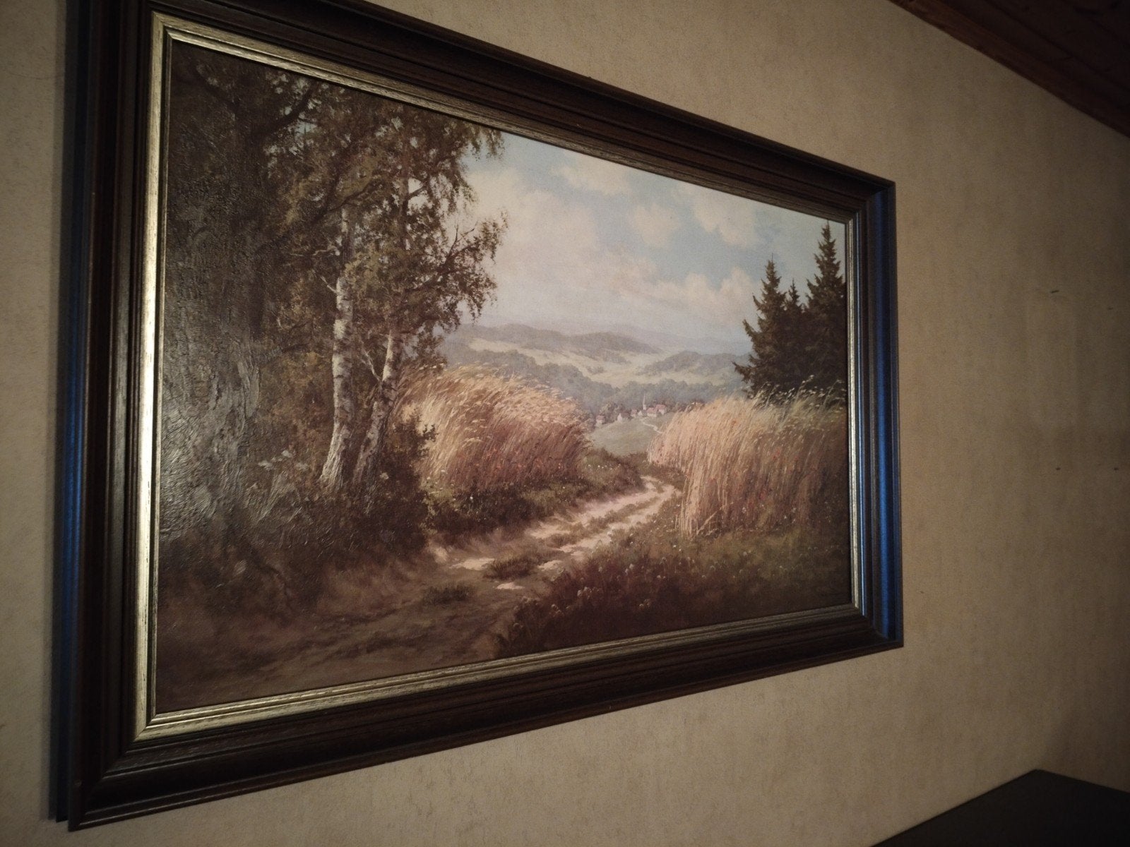 Schilderij van onbekend landschap, Antiek en Kunst, Ophalen