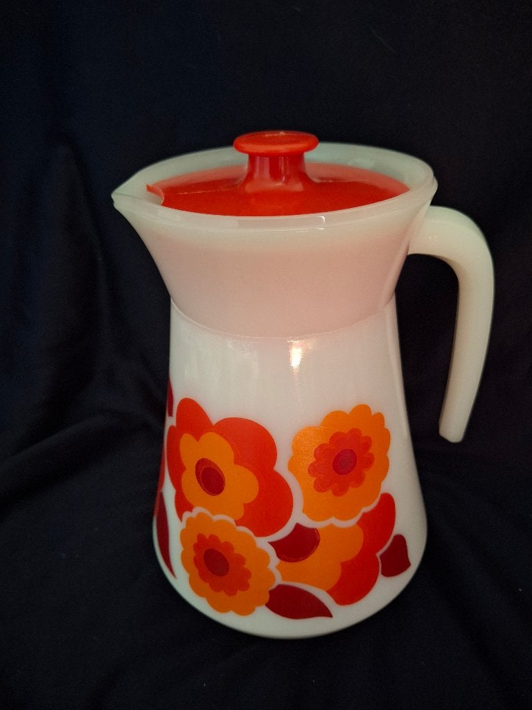 Cruche/pichet vintage Arcopal avec couvercle série Lotus, Antiek en Kunst, Ophalen of Verzenden