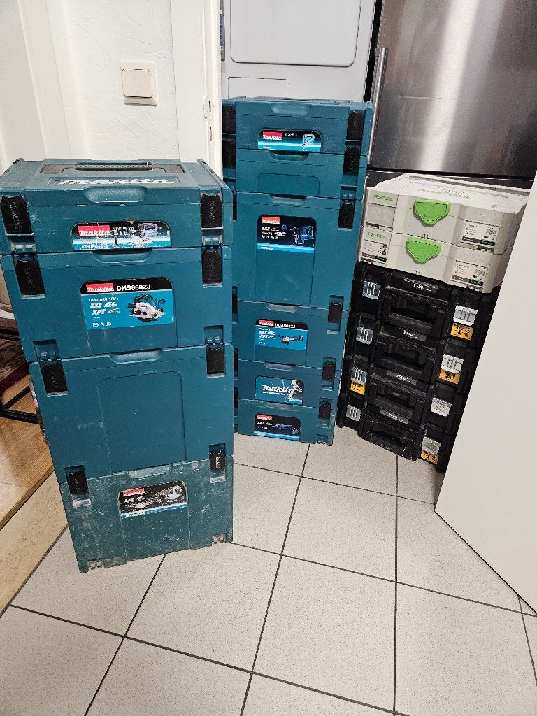 ÉTUIS Makita Hilti DeWalt Bosch et incrustations Makita Mbox, Enlèvement, Utilisé