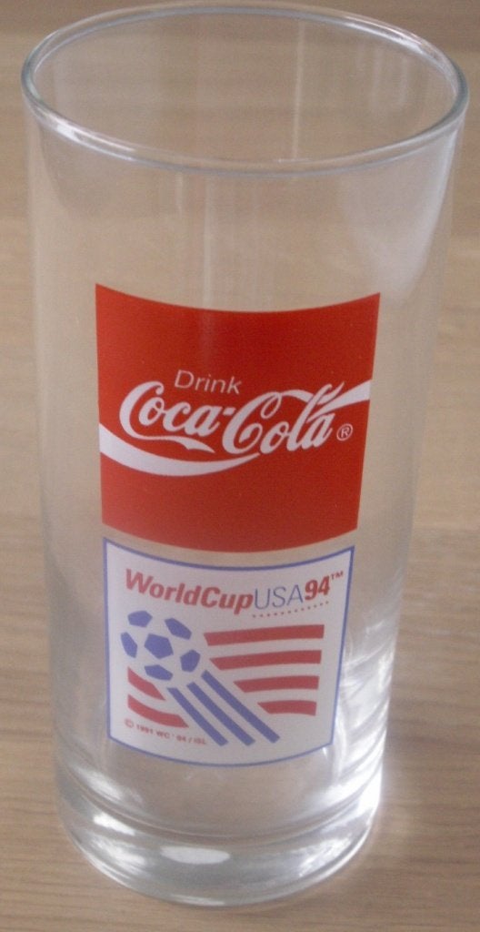 Coca Cola voetbal glas logo’s Coca-Cola en WorldCup USA94, Verzamelen, Ophalen of Verzenden, Nieuw