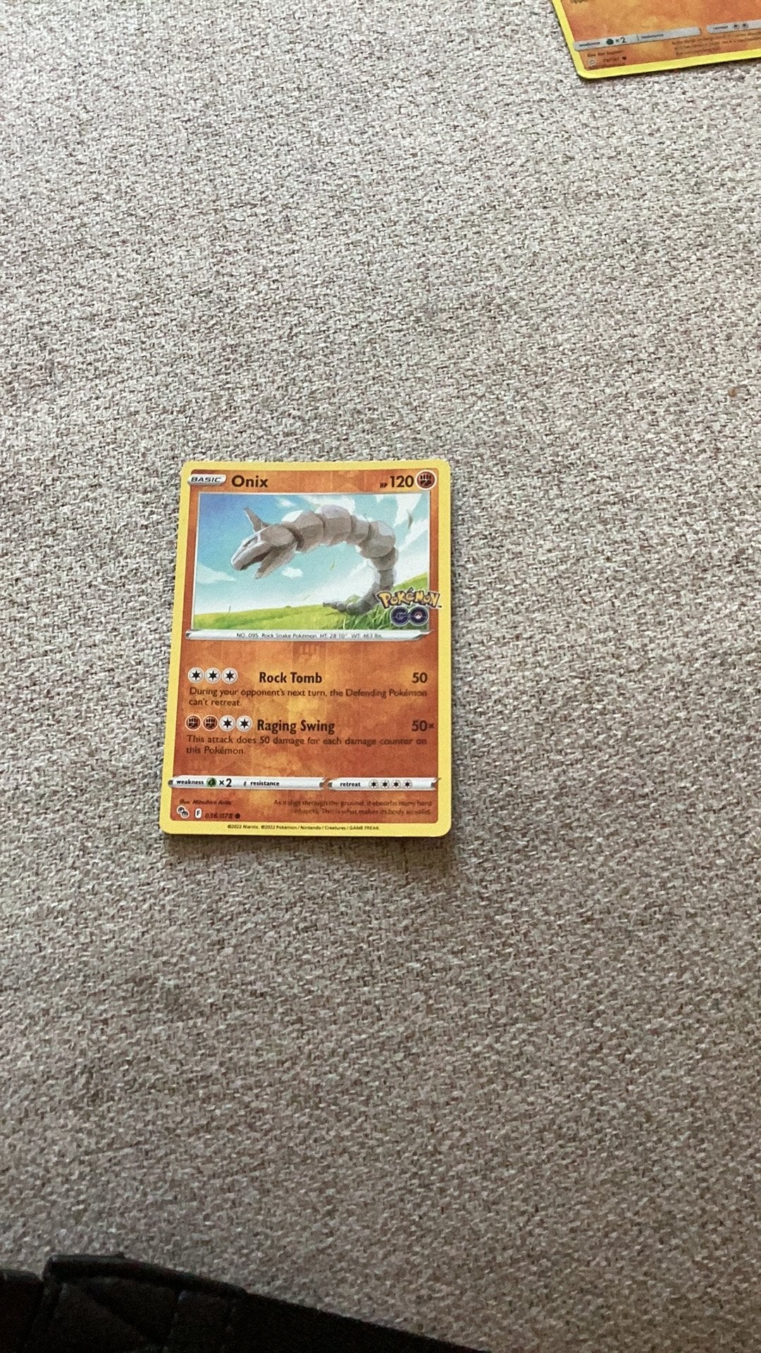 Pokémonkaart (=Onix), Hobby & Loisirs créatifs, Jeux de cartes à collectionner | Magic the Gathering, Enlèvement ou Envoi, Comme neuf