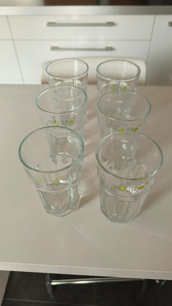 Verres cocktail Mojito (6 pièces), Enlèvement, Comme neuf, Autres types