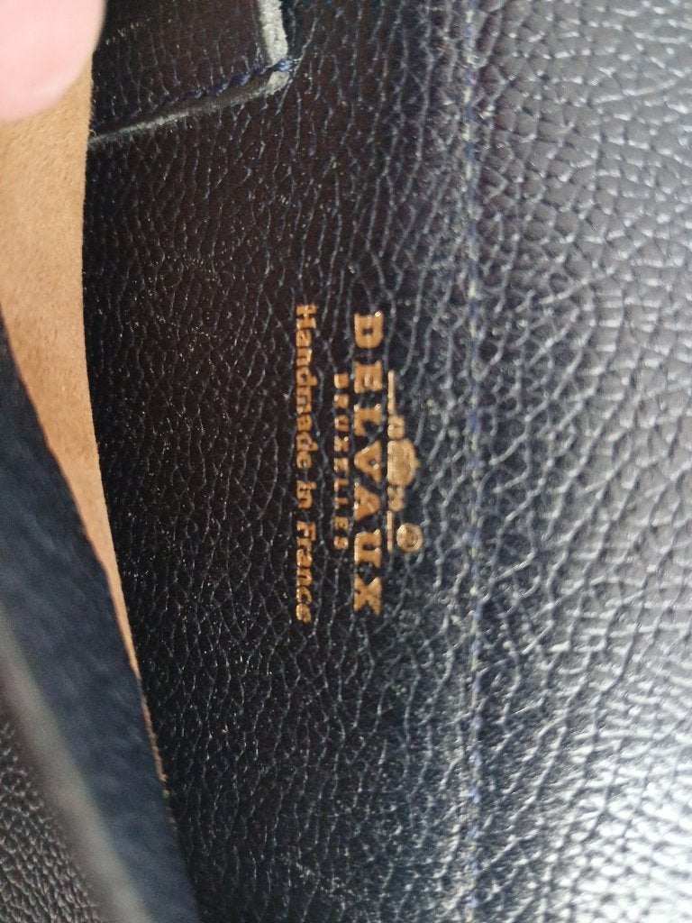 Delvaux handtas, Handtassen en Accessoires, Tassen | Schoudertassen, Overige merken, Gebruikt, Blauw, Ophalen of Verzenden