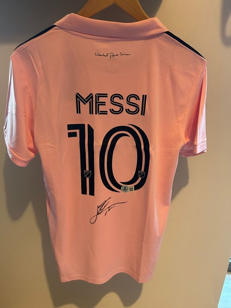 Gesigneerd Messi Inter Miami shirt met COA Beckett, Ophalen of Verzenden, Nieuw, Shirt