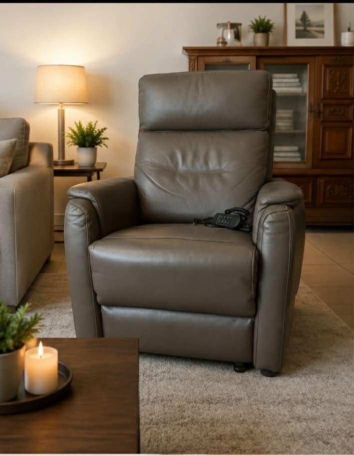 Comfortabele lederen relaxzetel, Enlèvement, Utilisé, Cuir