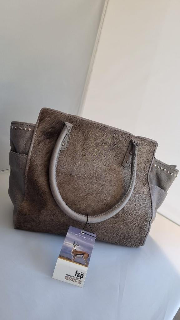 Lot van 8 nieuwe lederen handtassen (springbokvel), Ophalen, Nieuw, Handtas