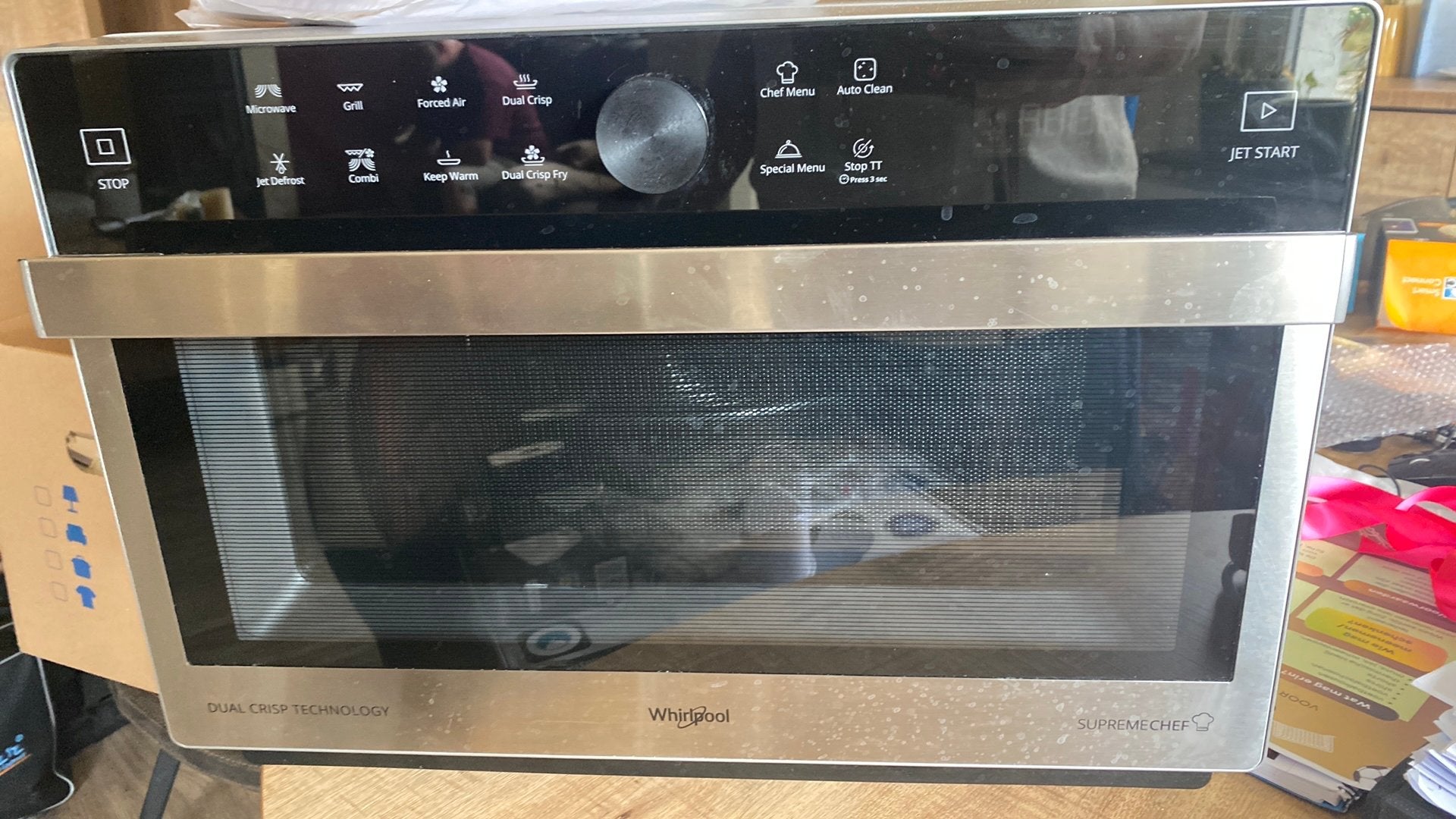 Combi oven, Ophalen, 45 tot 50 cm, Whirlpool, Draaiplateau