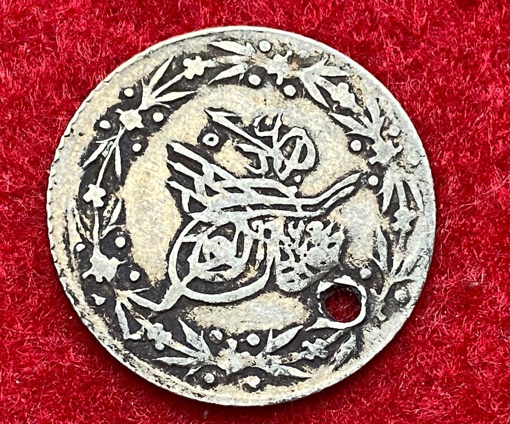 Rare Pièce en Argent Egypte 1 Qirsh 1223, Enlèvement ou Envoi, Argent