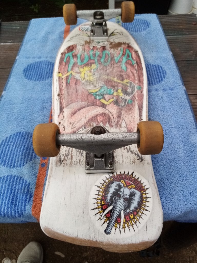 Vintage skateboard santa cruz, oldskool, Ophalen, Gebruikt, Skateboard