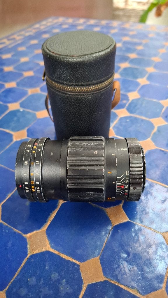 INA 135mm/3.5 - oude telelens, Beschermhoes/tas, Gebruikt, 135 mm, Overige merken