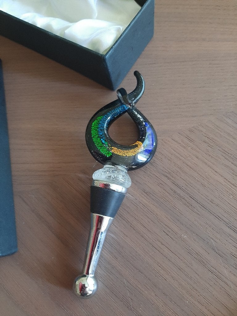 Prachtige mondgeblazen flessenstop "murano", Ophalen of Verzenden, Nieuw, Kristal, Overige typen