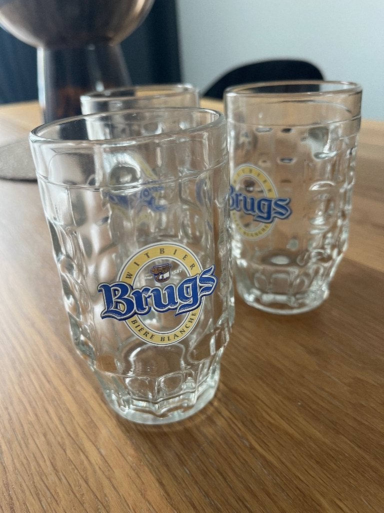 Glazen Brugs Witbier, Verzamelen, Ophalen of Verzenden, Zo goed als nieuw, Glas of Glazen