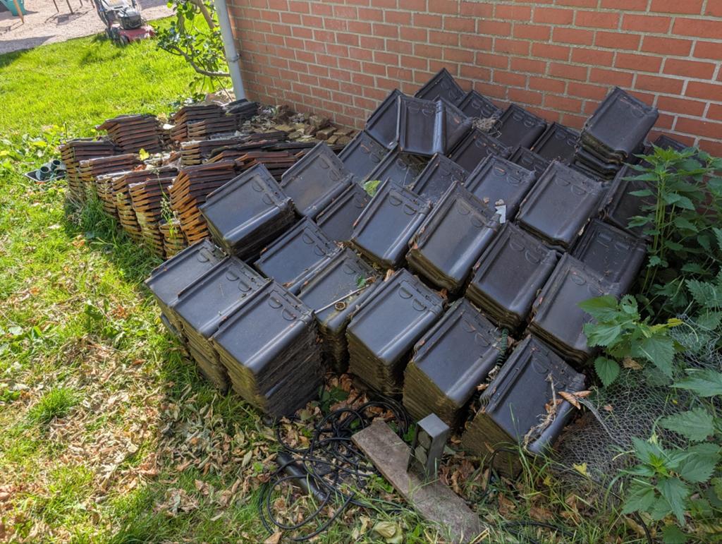 Dakpannen pottelberg zwart, Doe-het-zelf en Bouw, Dakpannen en Dakbedekking, Ophalen
