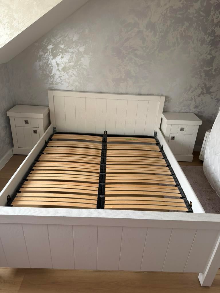 À vendre : chambre complète Brooklyn Juvo 160x200, Huis en Inrichting, Slaapkamer | Bedden, Gebruikt, Tweepersoons, 160 cm, 200 cm