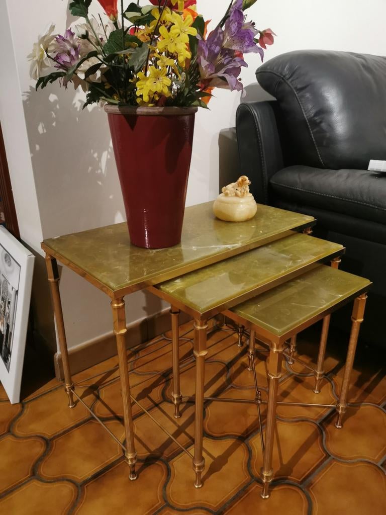 Set bijzettafeltjes onyx Maison Baques, Ophalen