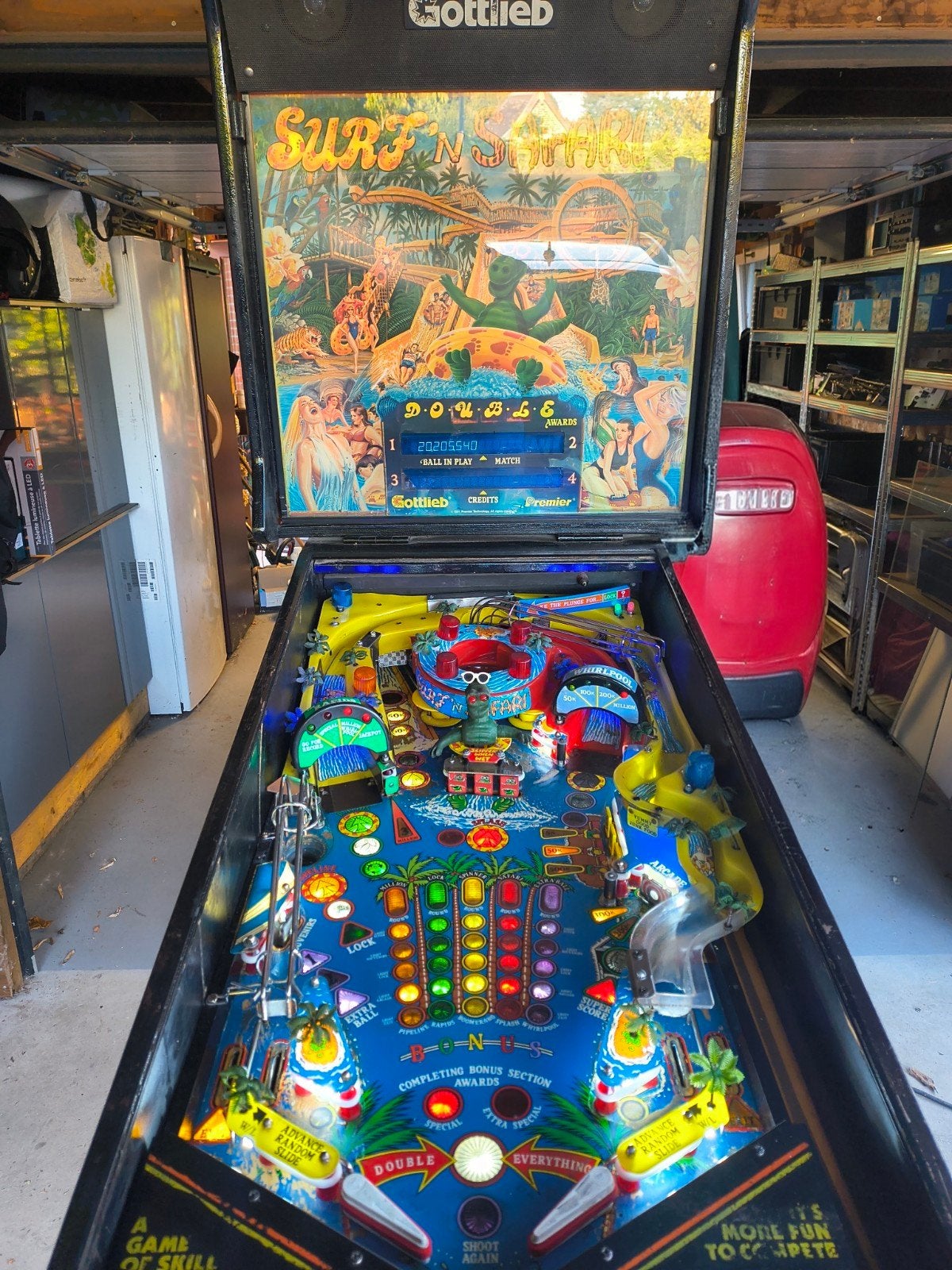 Gottlieb Surf n Safari flipperkast, Verzamelen, Ophalen, Gottlieb