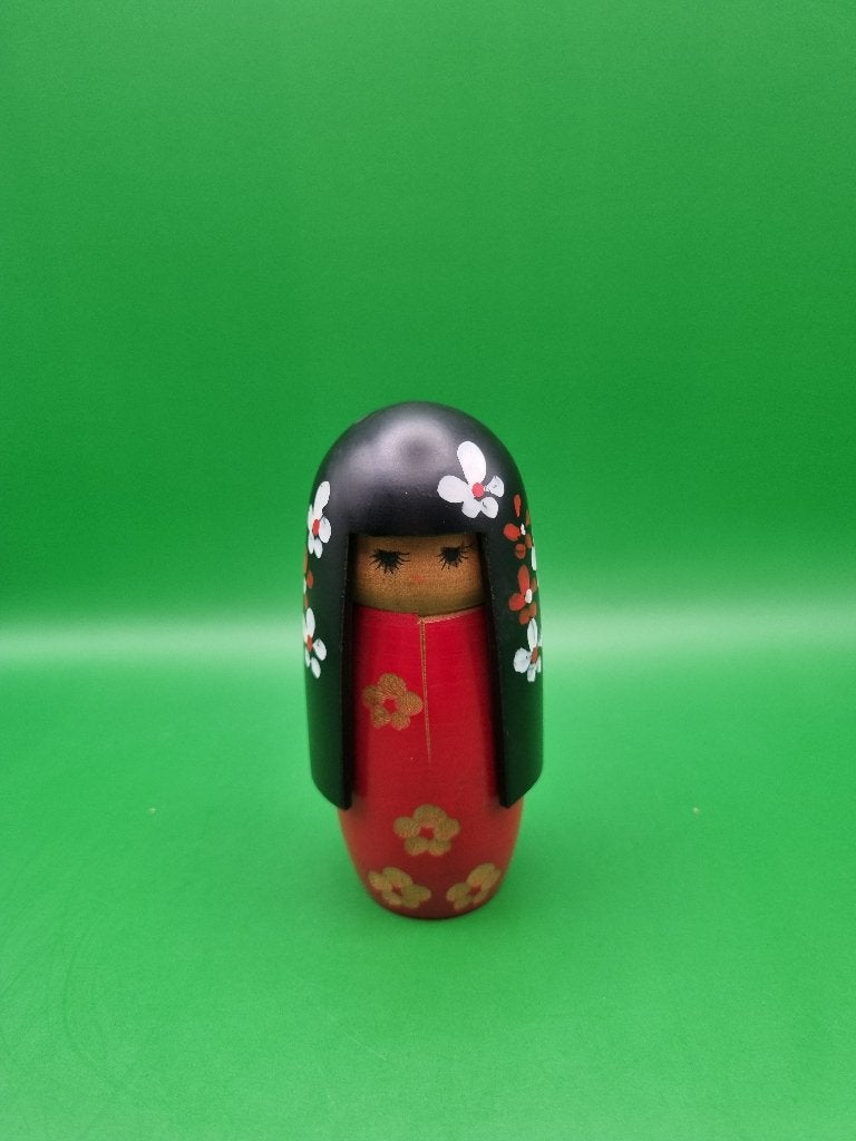 Joli kokeshi de (probablement) Kenji Koyano, Antiquités & Art, 11 cm, Enlèvement ou Envoi, Bois, Poupée