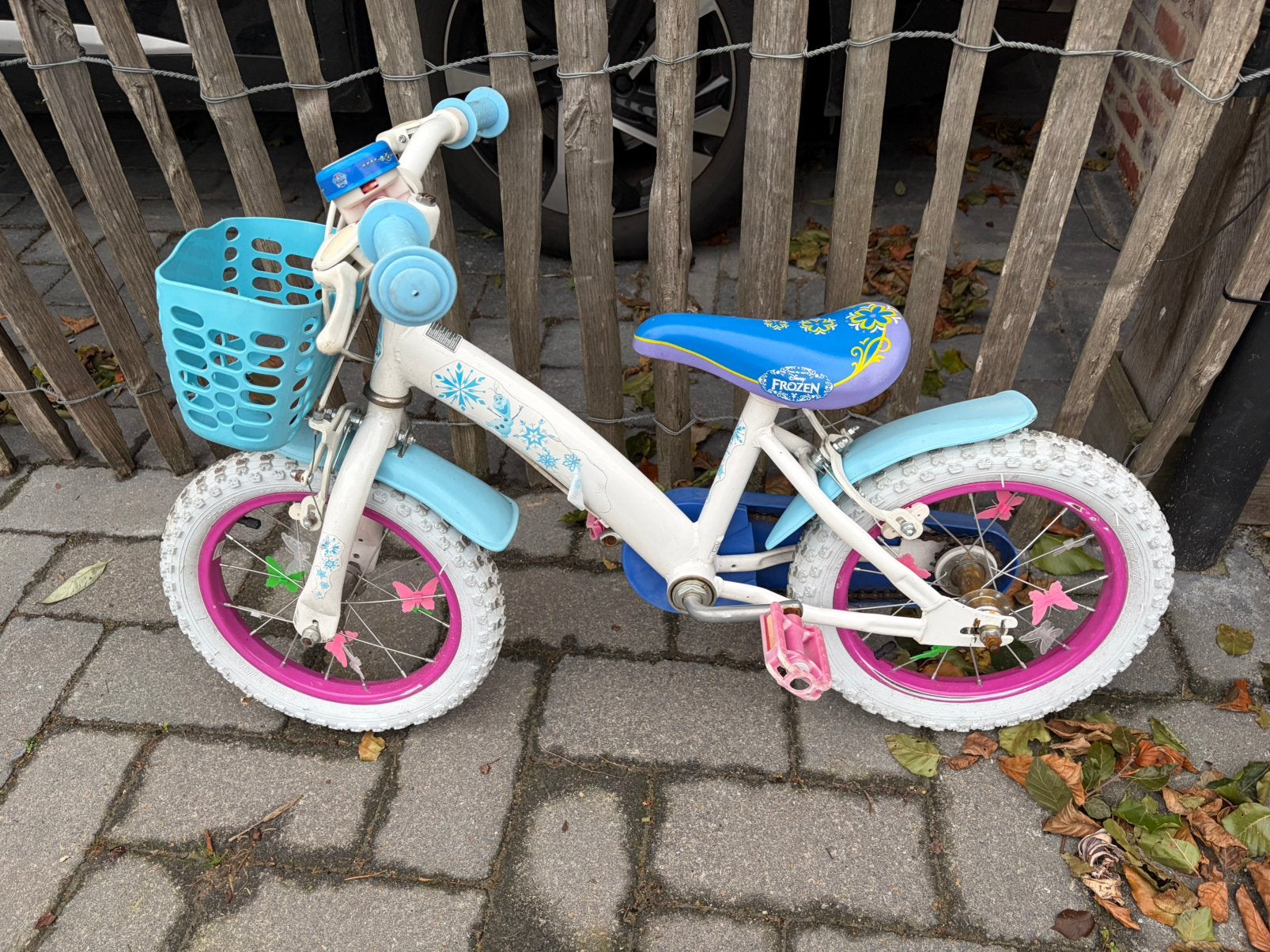 Frozen fiets 14 inch, Fietsen en Brommers, Ophalen, Gebruikt, Zijwieltjes