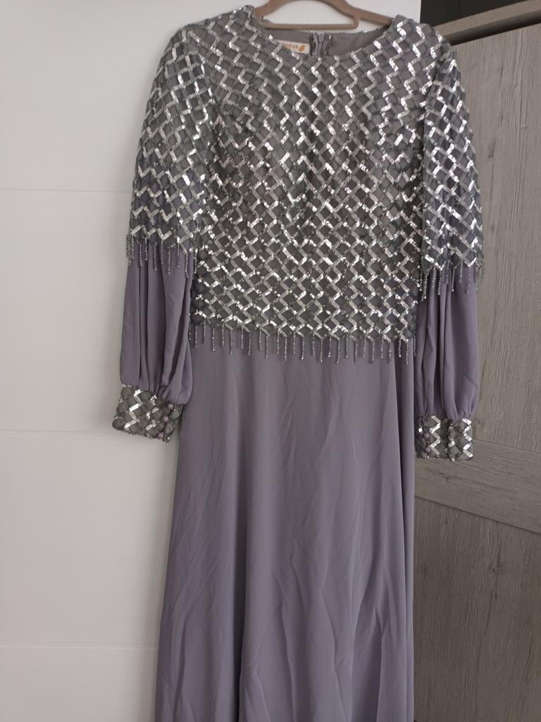 Feestjurk, Kleding | Dames, Gelegenheidskleding, Ophalen, Maat 38/40 (M), Grijs