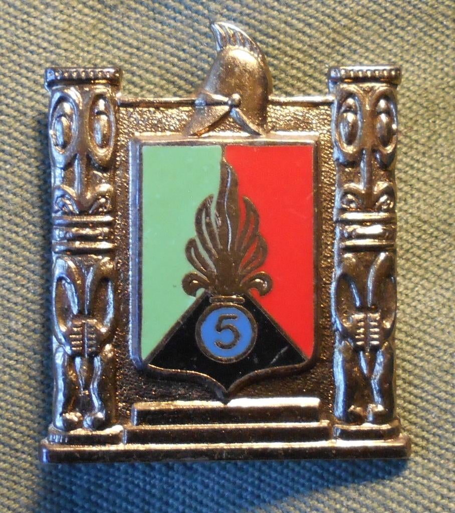 LEGION ETRANGERE / 5em Régiment mixte du Pacifique., Envoi, Armée de terre, Emblème ou Badge