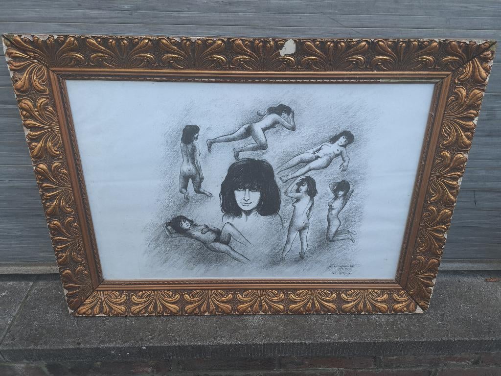 lithographie femme nue signe ben genaux, Enlèvement ou Envoi
