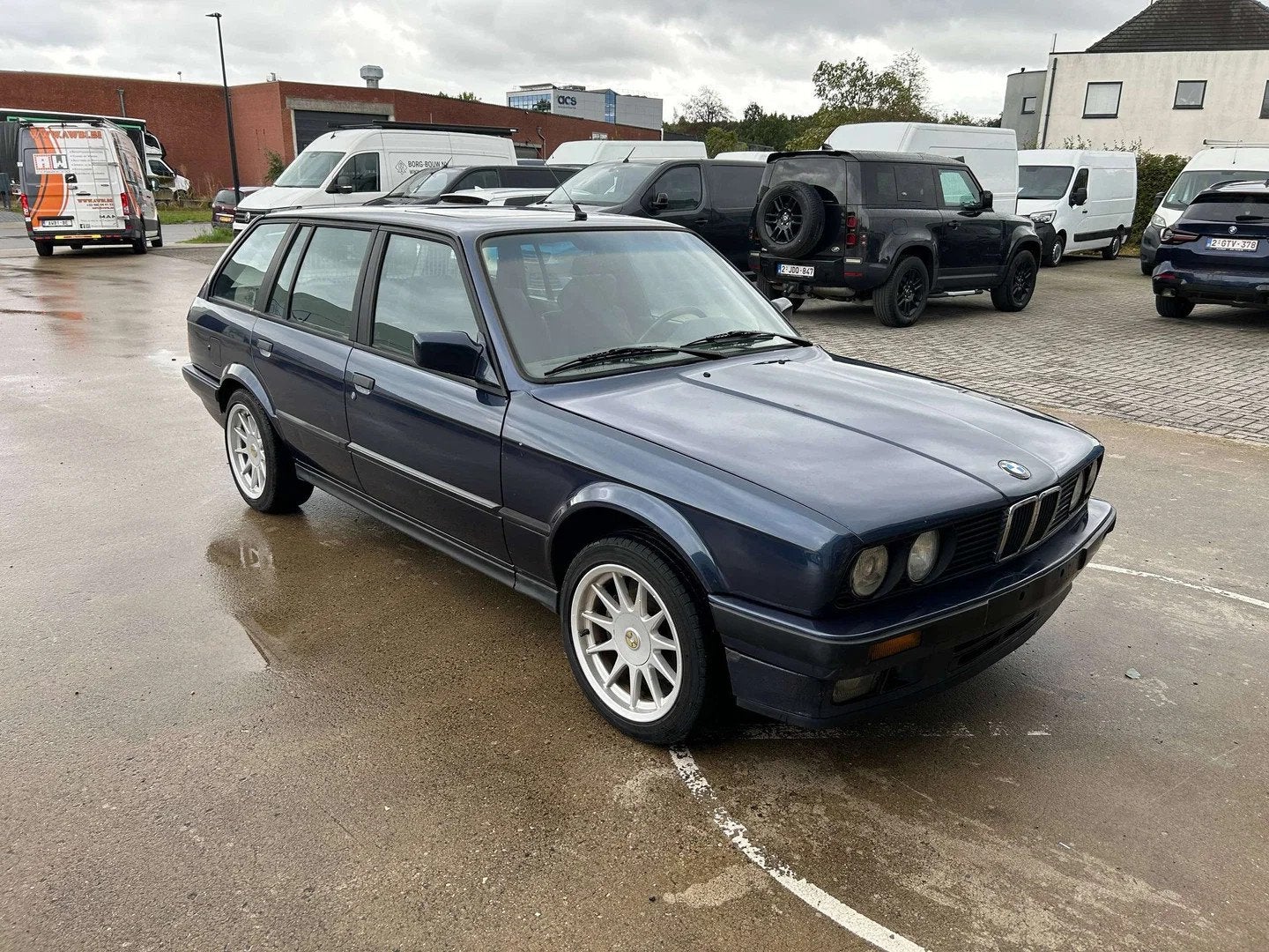 BMW 3 Serie 320 (bj 1989, automaat), Auto's, Automaat, Stof, Blauw, 129 pk