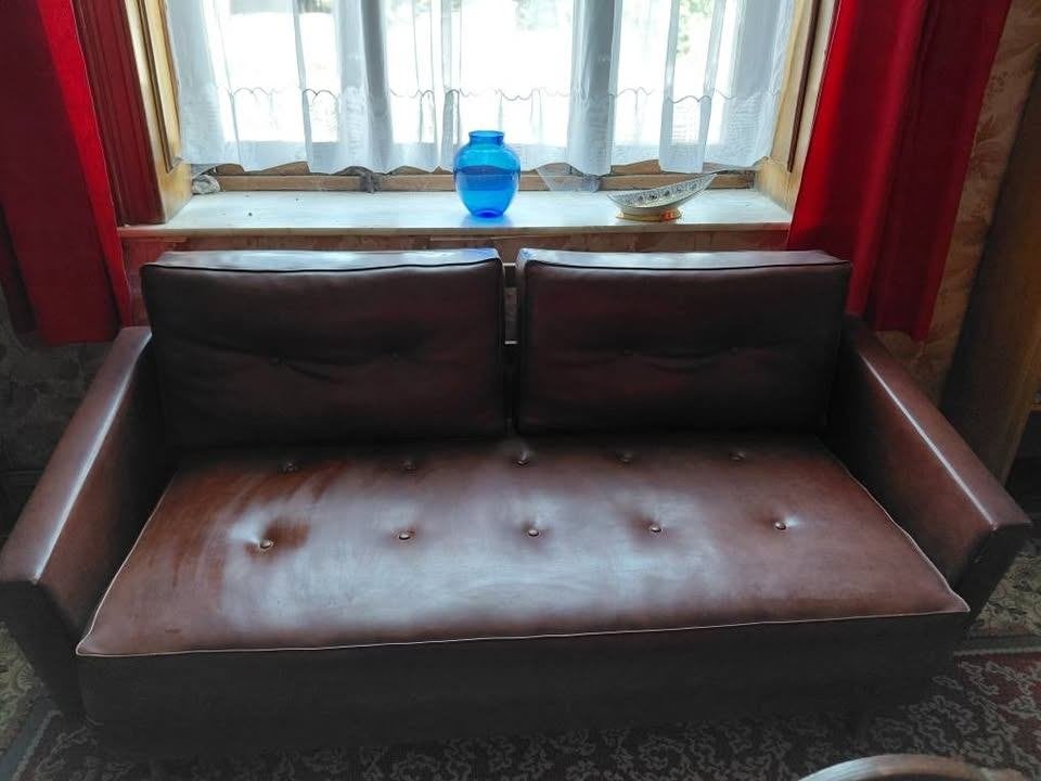 Canapé en cuir, Ophalen, Gebruikt, Tweepersoons, Leer