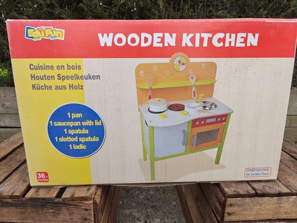 Houten speelkeuken EduFun, Ophalen, Nieuw, Speelkeuken