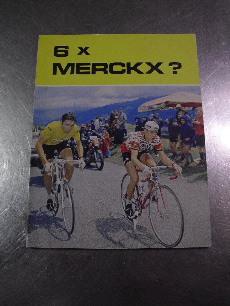 6 x Eddy Merckx 1977 Wielrennen Tour de France foto Boekje, Verzenden, Gebruikt, Overige typen