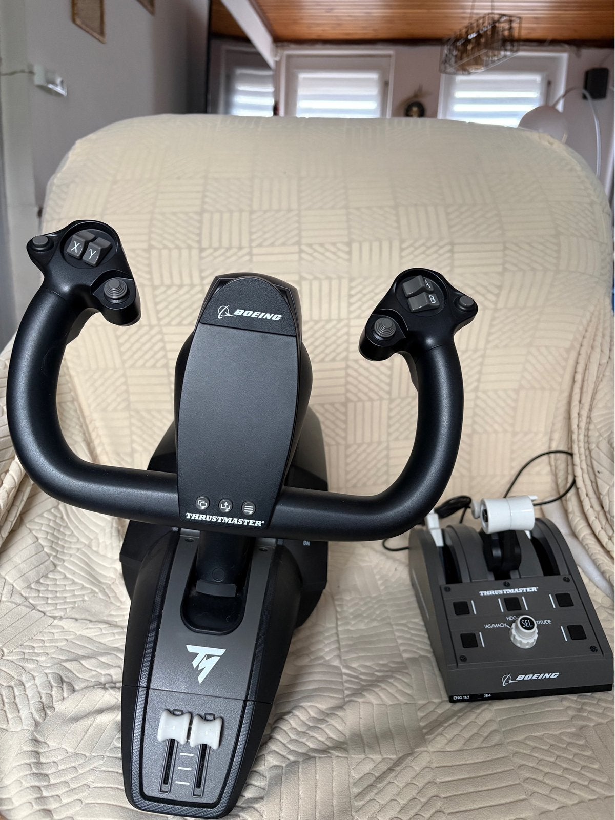 TCA yoke Thrustmaster, Computers en Software, Ophalen, Zo goed als nieuw
