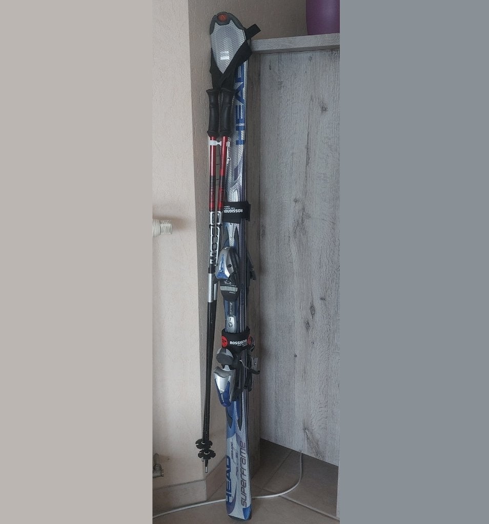 PACK SKIS FEMME HEAD + HOUSSE + FIXATIONS + BÂTONS, Ophalen, 160 tot 180 cm, Gebruikt, Carve