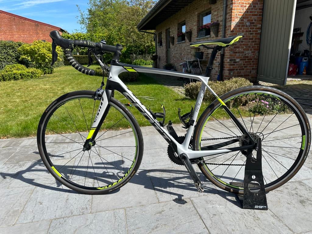 Koersfiets Scott Solace carbon frame en vork framemaat 53 cm, Enlèvement, Comme neuf, Carbone