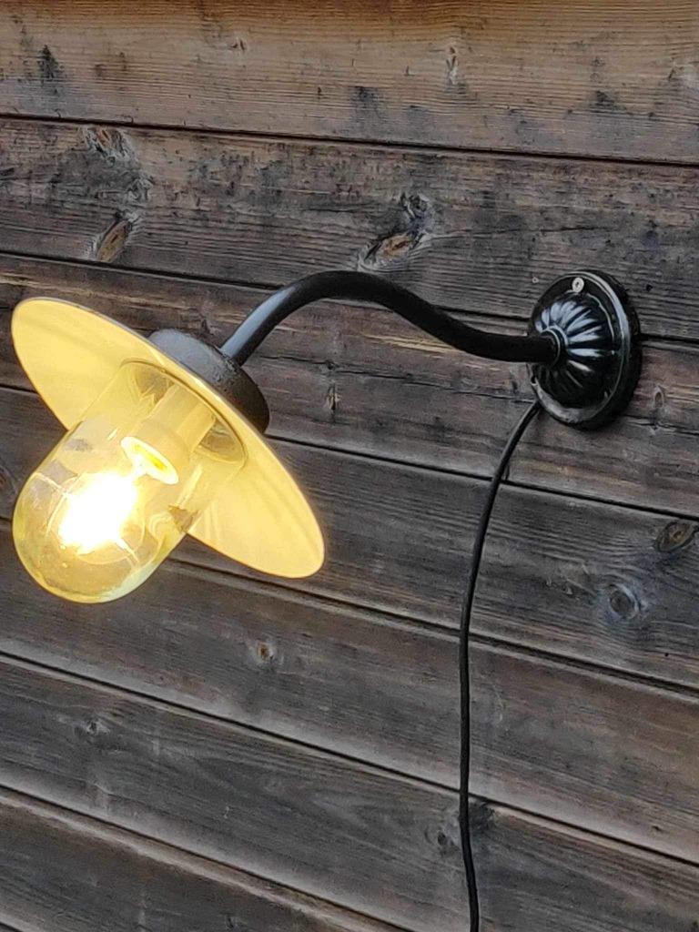 Origenele oude Franse stallamp - hoevelamp - koerlamp, Gebruikt, Wandlamp, Ophalen of Verzenden, Netvoeding