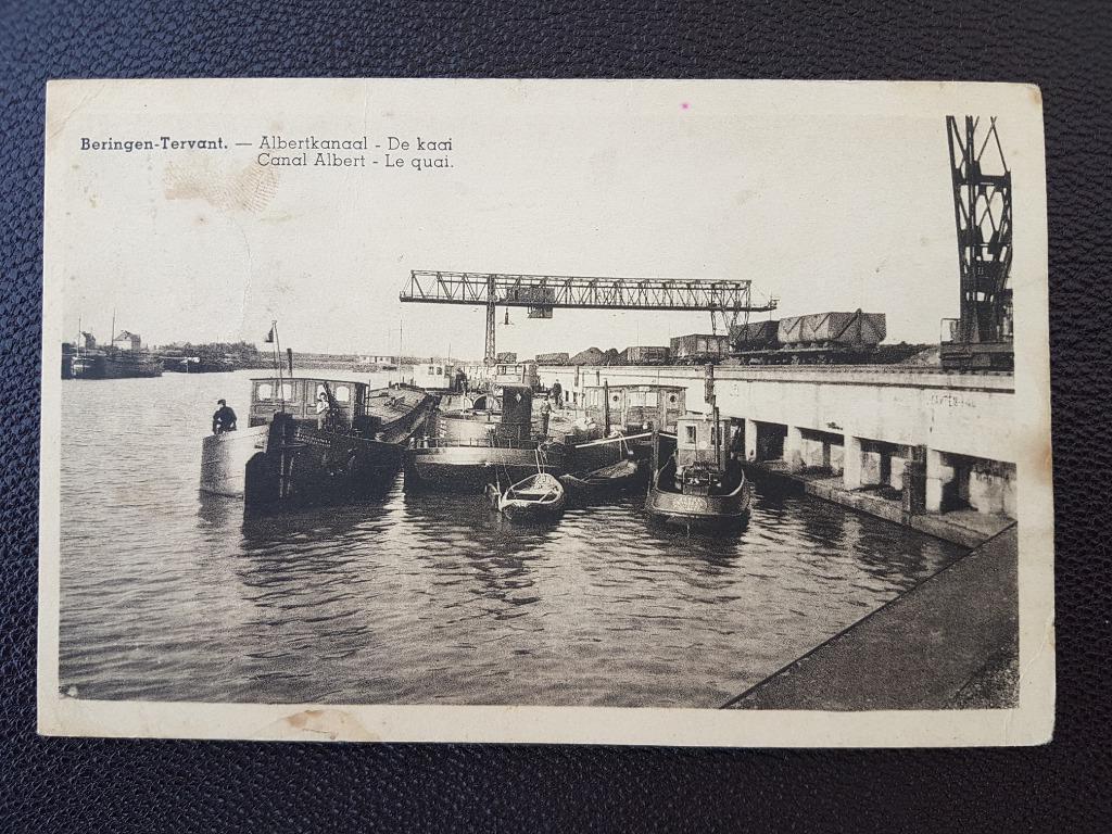 Postkaart Beringen Tervant Albertkanaal De kaai, Verzamelen, Postkaarten | België, Ophalen of Verzenden, 1920 tot 1940, Gelopen