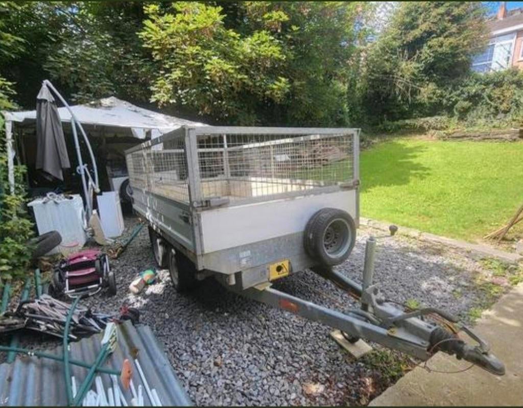 Remorque tribenne de marque SARIS 2700 kg prix 6700 € tvac, Enlèvement, Utilisé